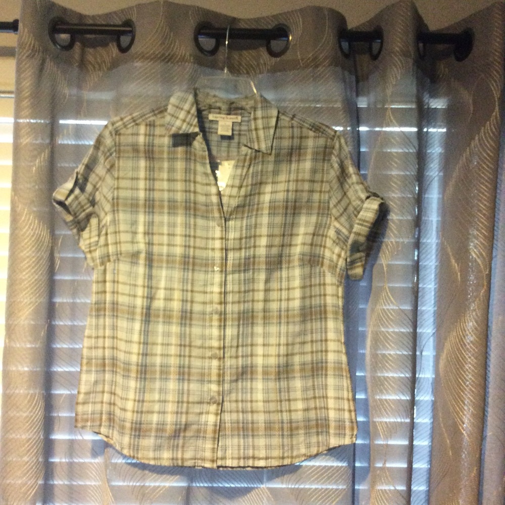 Plaid Button Down Top